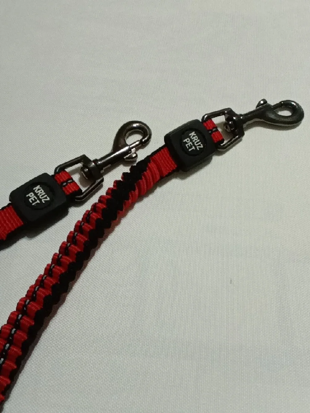 Kruz Pet Limited Edition Red & Black Double 🐶 Dog Leash For 2 Dogs Size S